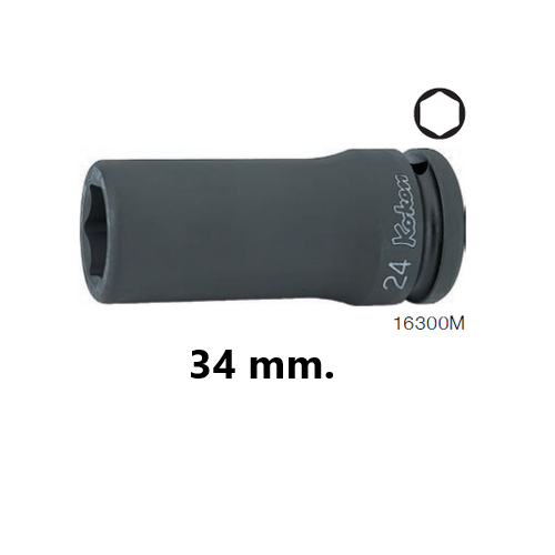 SKI - สกี จำหน่ายสินค้าหลากหลาย และคุณภาพดี | KOKEN 16300M-34 ลูกบ๊อกลมยาว 3/4นิ้ว-6P-34mm.